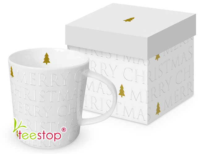 Becher Christmas Letters Tree  im Geschenkkarton